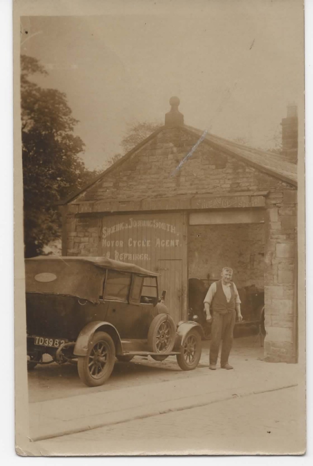 Bill Whitaker outside his forge at Barrowford