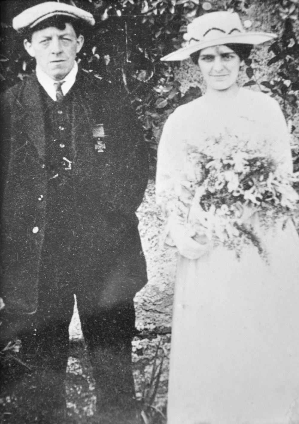 Jimmy and Lizzie on their wedding day